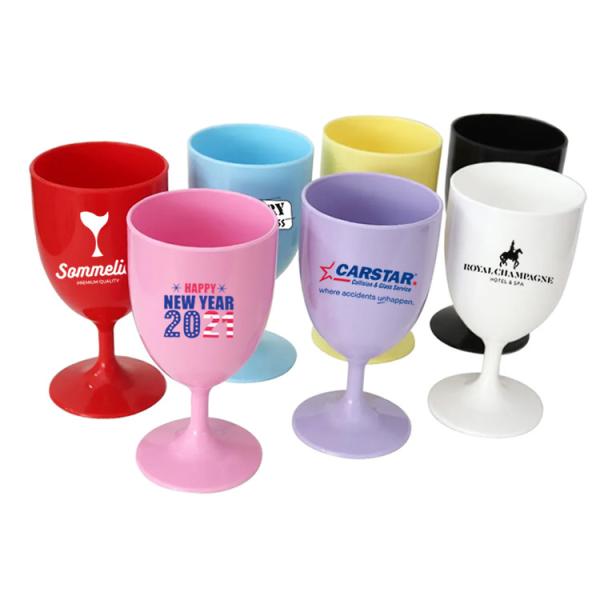 Elegant Unbreakable Acrylic Plastic Small Wine Glasses 7oz