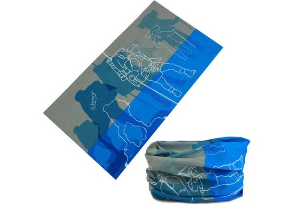 Blue Color Polyester Climbing Kids  Headwear Absorb Sweat Speed Dry Low Fiber Properties