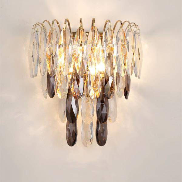 candelabros de parede contemporâneos K9 Crystal Led Wall Lights da parede de vidro de 22*28cm