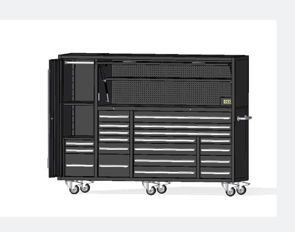 Power Coated Finish Rolling Cabinet Tool Trolley for Metal Storage and Pegboard Cabinet