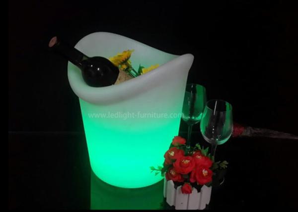 Cubeta de gelo portátil do diodo emissor de luz Champagne do plástico 5l com bateria recarregável