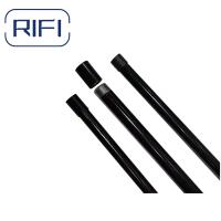 25 mm BS4568 BS31 GI tuyau de conduit en poudre noire enduit d'acier métrique filé de conduit avec 1 bouchon en plastique d'accouplement