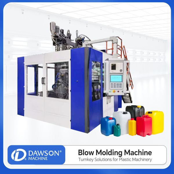 Hydraulic servo motor extrusion blow molding machine producing 20 liters HDPE plastic jerrycan oil bottle single station