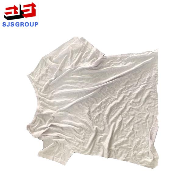 Pure White T Shirt Wiping Cotton Oil cutting used clothes Cleaning Rags Waste Cotton Rags Wiping Rags for Cleaning