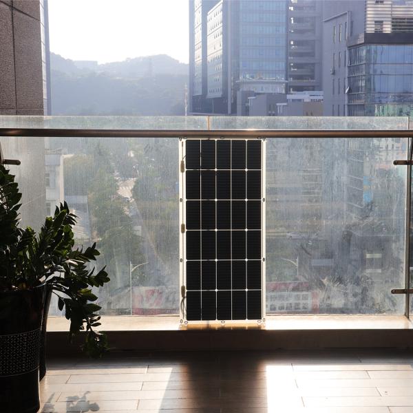 Panel solar de película delgada mono flexible de 100Watt 156.75mmx156.75mm