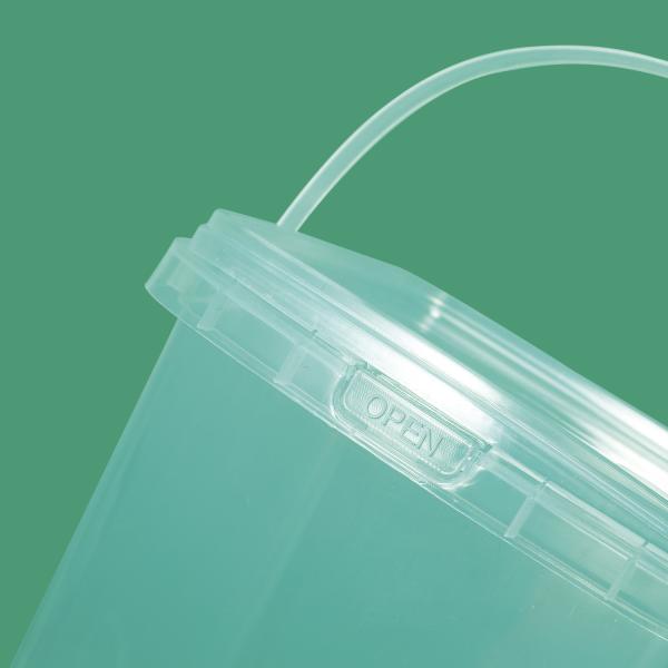 Other Food Grade Thicken Plastic Bucket With Holder And Lid For Seafood Snack OEM Color Printing