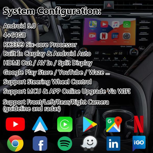 Интерфейс Lsailt 64GB Android Carplay для системы Toyota Camry Touch 3 Pioneer Panasonic Fujitsu