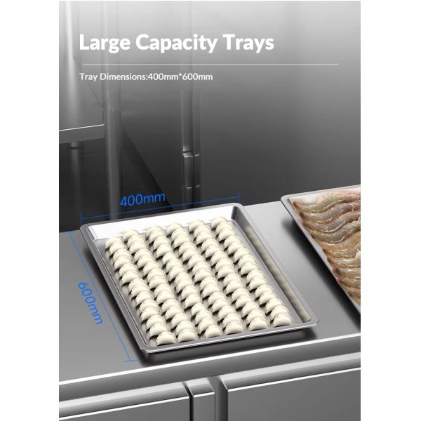 -80 Degree Commercial Large-capacity Freezer Side-Mounted Unit Trolley Blast Freezer with 30/40 Trays