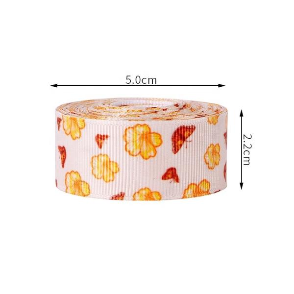 Impressão floral colorida da MSD, fita grosseira para embrulho de presentes, estilo primavera-verão.