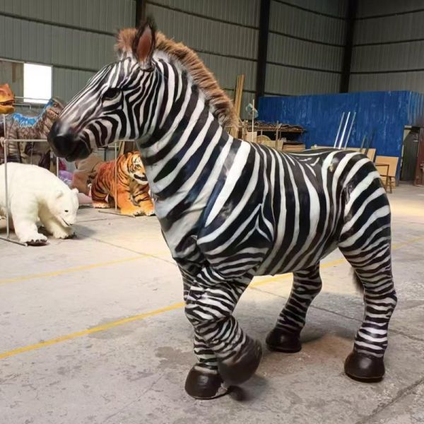 Customized Performance Realistic Animatronic Zebra Animal Single Person Costume for Sale