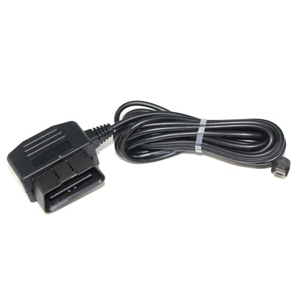 マイクロUSB - OBD II 16ピン 24W 充電ケーブル (車載GPS DVR用)