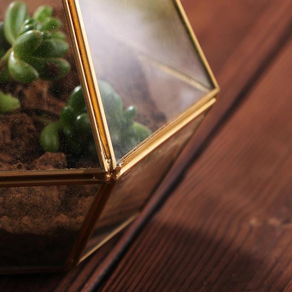 Modern Tabletop Decor Glass Homeware Geometric Terrarium DIY Flower Display Vase