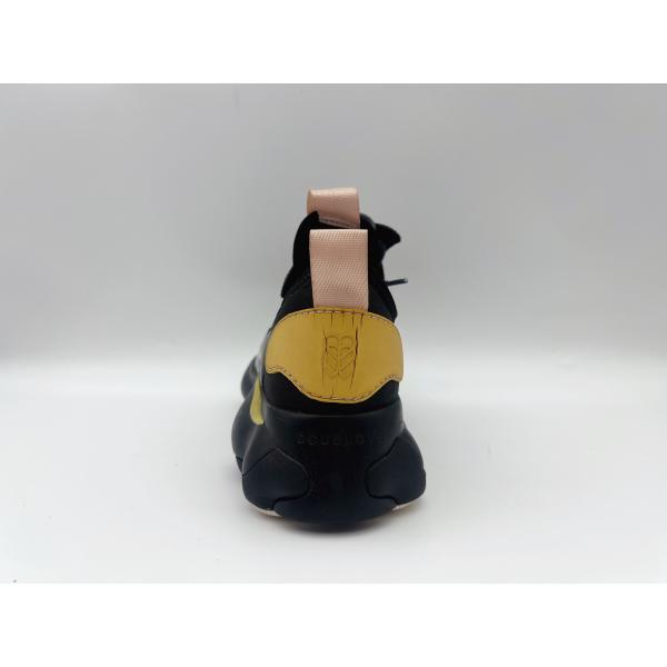 Black Ladies High Top Basketball Shoes Slip Resistant ODM / OEM