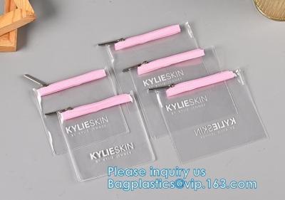 Biodegradable Customized PVC Matte Accessories Plastic Packaging Bag, Jewelry Pouch With Zipper Bag