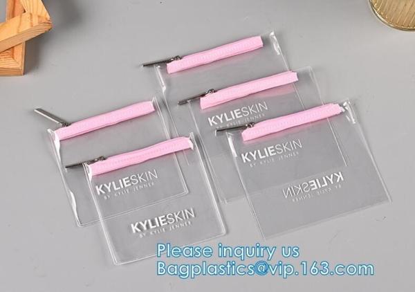 Biodegradable Customized PVC Matte Accessories Plastic Packaging Bag, Jewelry Pouch With Zipper Bag
