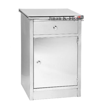 Medical Trolley Stainless Steel Hospital Style Bedside Table Large Storage
