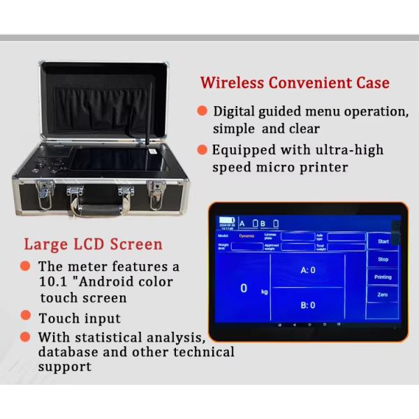 Wireless Portable Axle Load Scales with Touchable Touch Screen and Rechargeable Battery