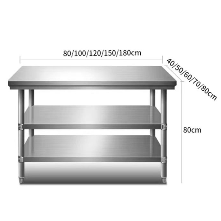 Commercial Stainless Steel Lab Bench Modern Prep Work Table Corrosion Proof