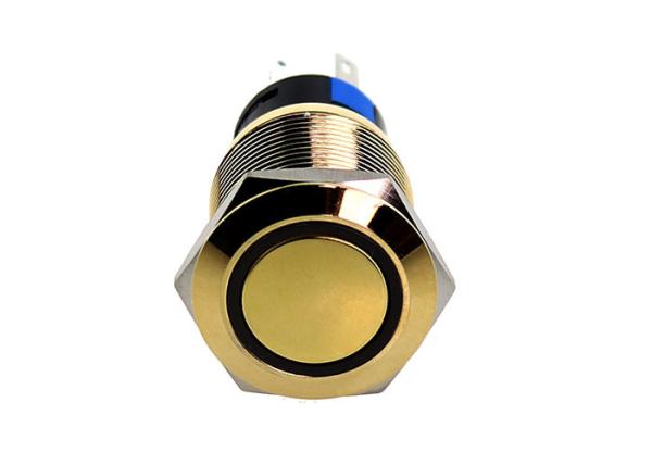 O interruptor de tecla de bronze chapeado ouro iluminou a cabeça redonda lisa fácil monta