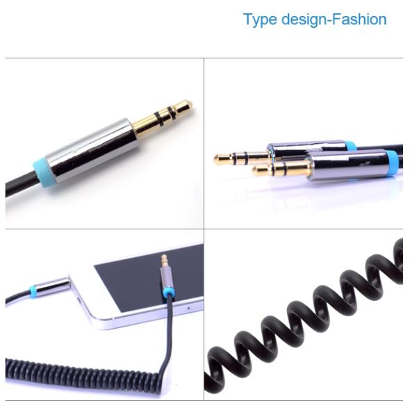 3.5mm Male to male Electric Wire Cable 11 core wire Spring Cable