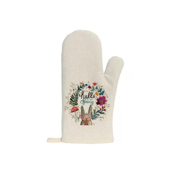 Guantes sublimados en blanco Guantes resistentes al calor para la sublimación Guantes de horno personalizados
