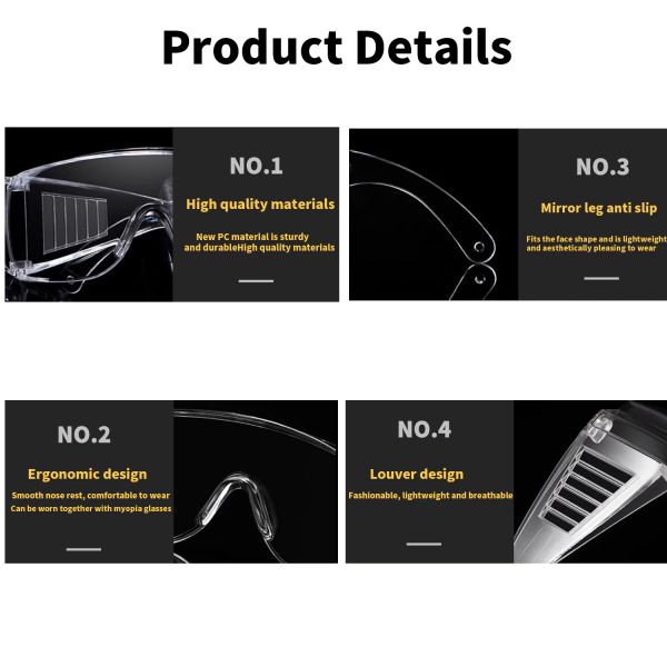 Protective Eyewear CE EN166 Z87 Spectacles Goggles Fashion UV400 Driving Working Anti Fog Safety Glasses Eye Protection