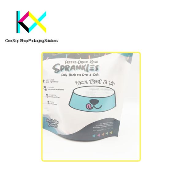 130um Plastic Pet Food Packaging Bags With Clear Window Moisture Proof