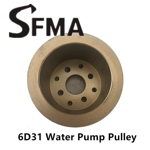 2 Groove OD130 Water Pump 6D31 Engine Fan Pulley