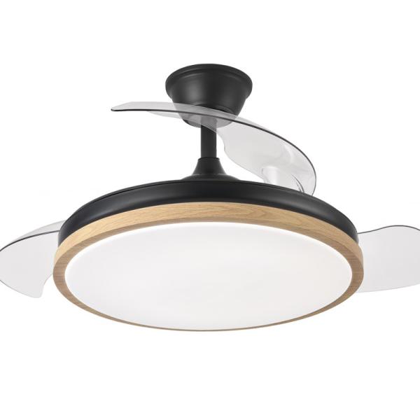110V 220V Ventilateur de plafond à commande à distance Ventilateur de plafond moderne à 3 lames avec lumière