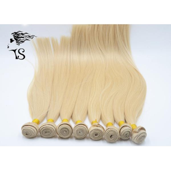 Straight Blonde Colour 613 Human Hair Extensions With 6A 100% Ukraine Hair