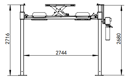 Lift Capacity 5000kg 4 Post Storage Lift For Home Garage Electrical Lock