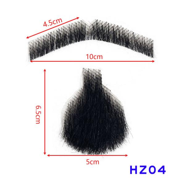 Real Hair Realistic Fake Beard and Moustache for Men Cosplay Invisible Mustache