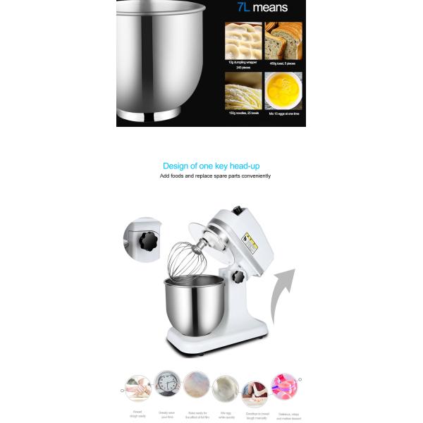 Adjustable Speed 7L Table Top Electric Milk Power Mixer with Stainless Steel Housing