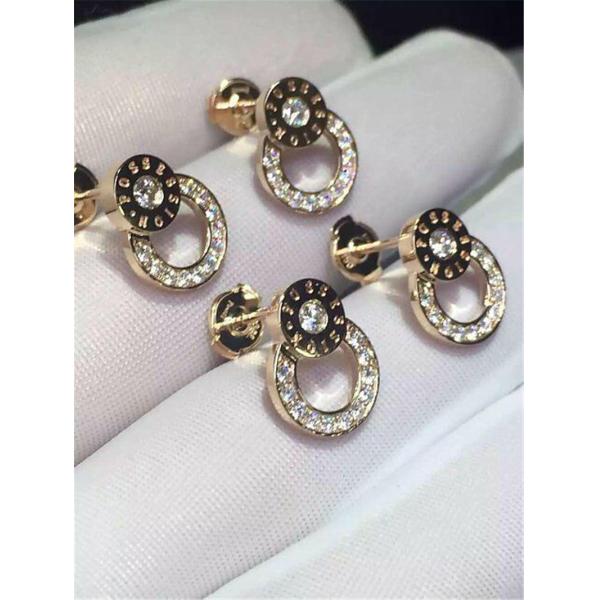 Luxury jewe factory earrings gold diamond  18k gold  white gold yellow gold rose gold diamond earrings