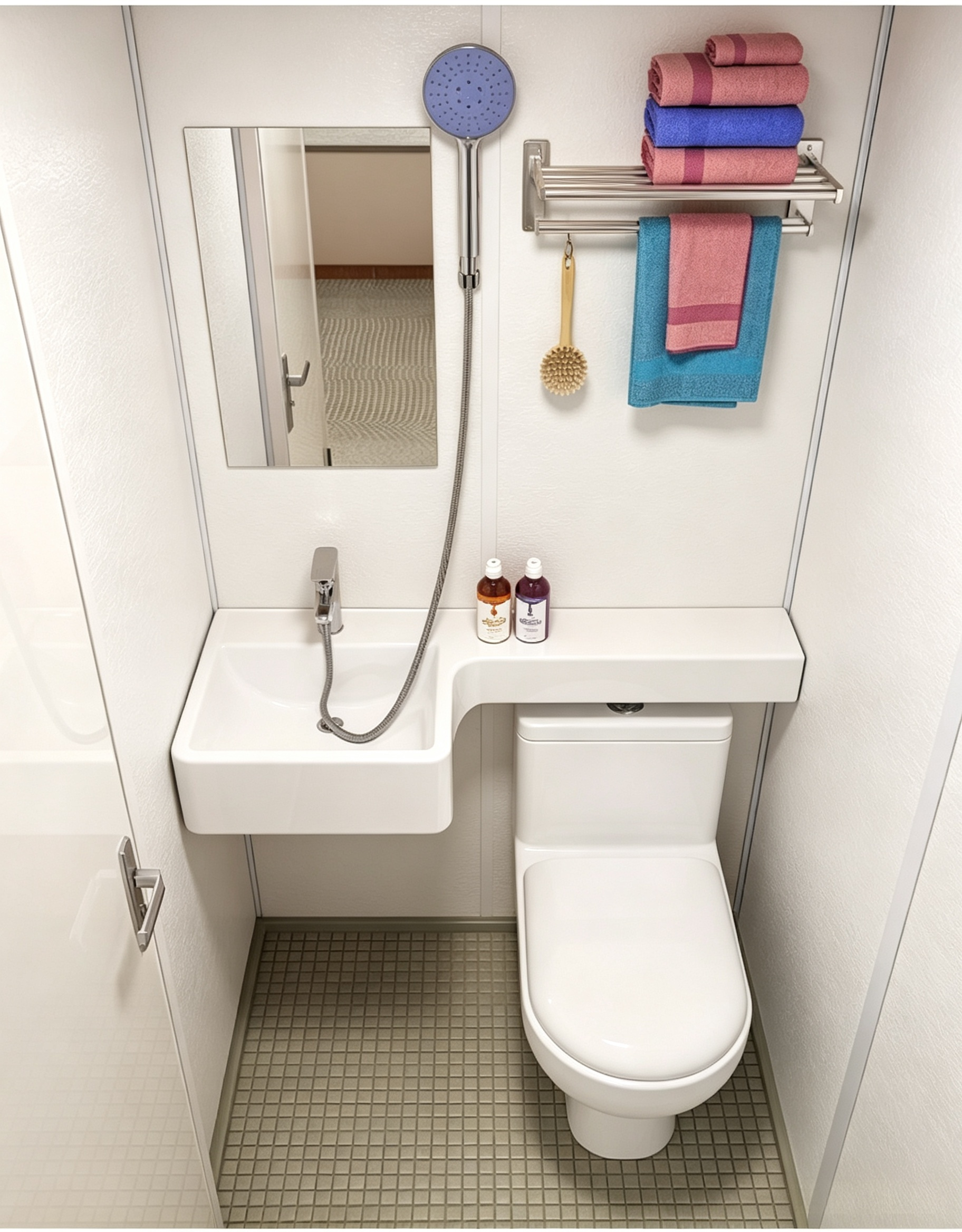 Corrosion Resistant SMC Bathroom Mold Resistant Modular Bathroom Kits Eco Friendly Lightweight