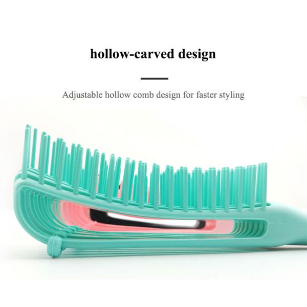 Detangling Hair Brush Curly Bristle Nylon Tooth Adjustable Hair Styling Brush