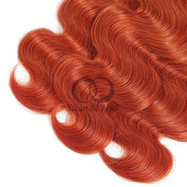 Ginger Orange Body Wave Remy Human Hair Bundles Sew In Weave Bundles Brazilian Bundle Deals