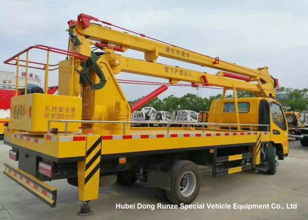 Hydraulic Rising Truck Mounted Aerial Platform , 16-18 Meter High Altitude Trucks