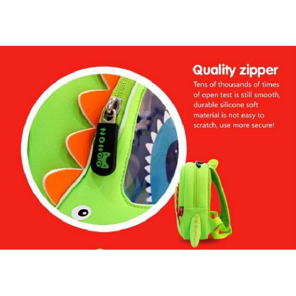 Green Toddler Shark Backpack , Cool Kids Backpacks Neoprene Material
