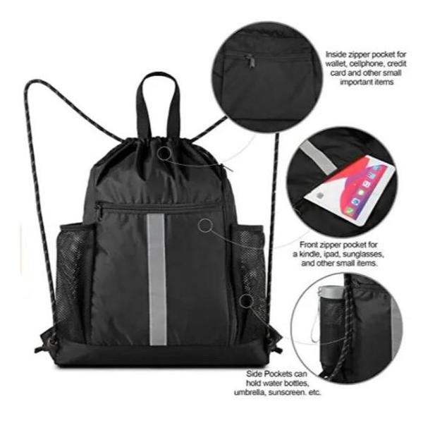 Спорт Оксфорда высокой плотности Drawstring изготовленные на заказ укладывают рюкзак с отсеком ботинка