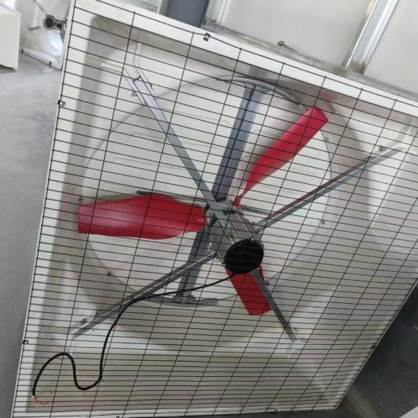 2024 Hot Sale FRP Exhaust Fan Three Red Nylon Blade Ventilation Fan with Big air Volume