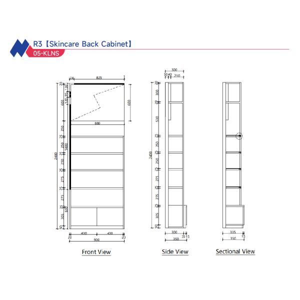 Multilayer Makeup Counter Display Cabinet Glass Counter For Cosmetic Shop