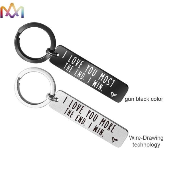 12 X 50mm Rectangular Shaped Personalized Engraved Keychains
