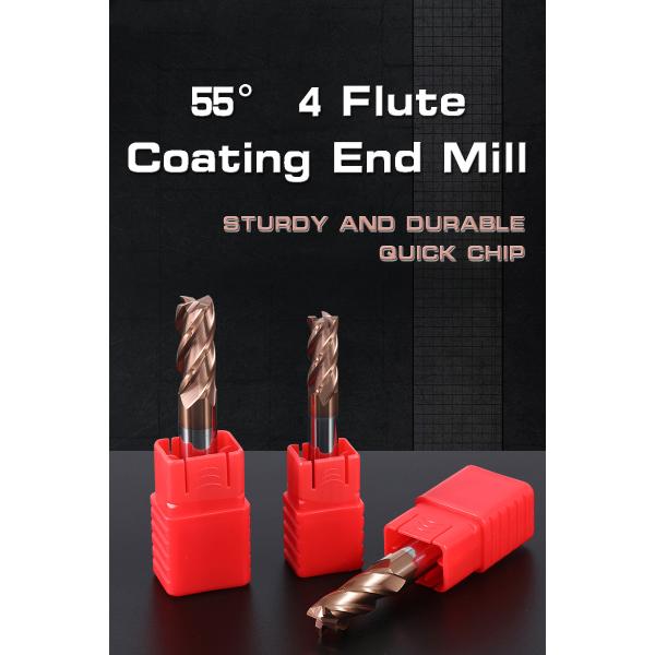 HRC55 Carbide End Mill 6 8 10 12mm 4Flutes Milling Cutter Alloy Coating Tungsténio Ferro Ferramenta de corte CNC Machining