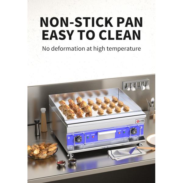 PTFE Non-Stick Material Electric Griddle for Counter Top Commercial Restaurant Kitchen