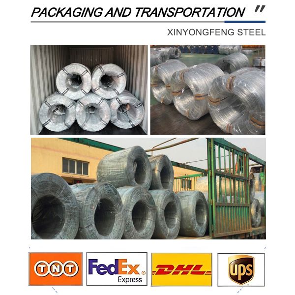 BWG28 Galvanized Steel Wire Rod Electric Hot Dipped Zinc Aluminum Coating