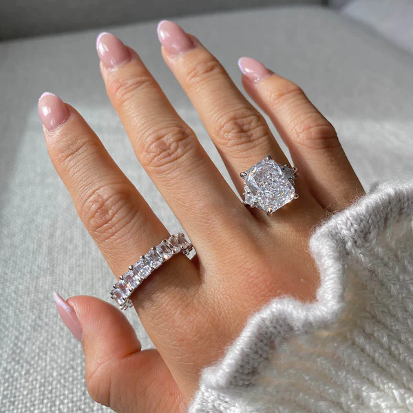 Золотозолотой 18K главный камень CZ Винтажная свадьба 925 серебряный кольцо для девочек