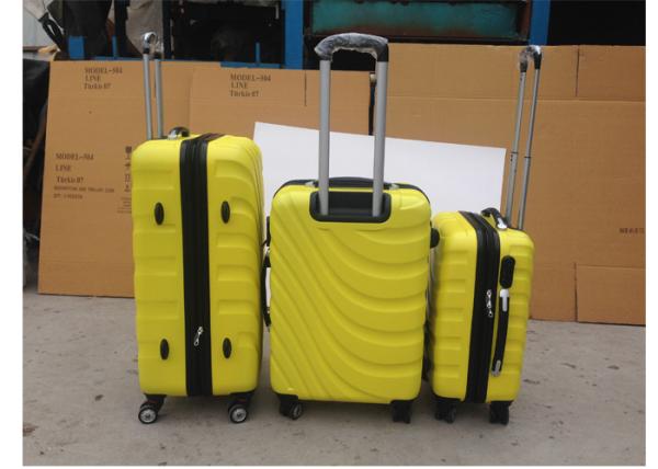 Colorful Carry On ABS Trolley Luggage Zipper Framed Waterproof With Iron Trolley