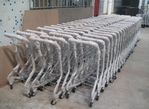 Three Baskets Factory Wholesale Cheap Price Market Shopping Double Layers Hand Basket Trolley Cart  Customized