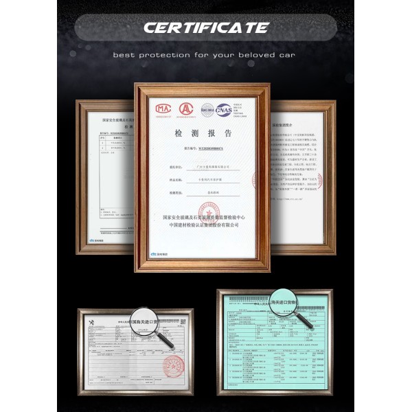 6D PPF Carbon Fiber Gold Surface Car Vinyl Wrapping Film 6.5mil